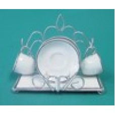 Ref. 98510 -  JOGO 2 XÍCARAS MINI PRATA